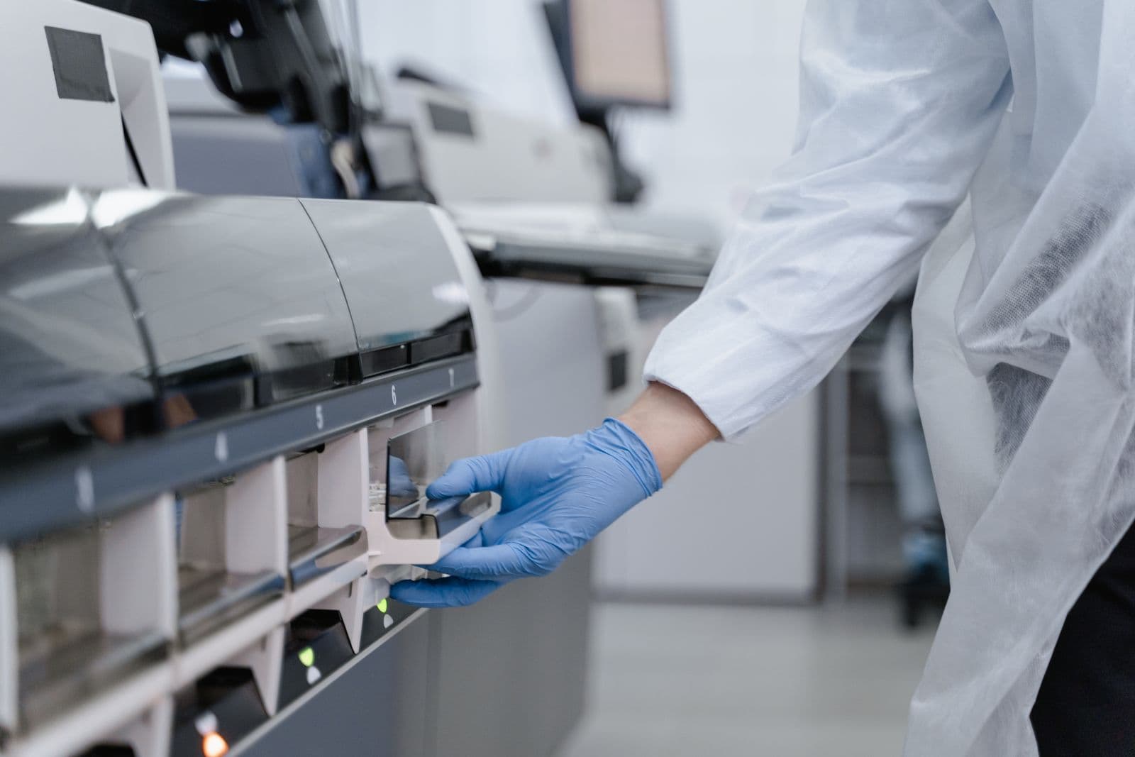 Technician performing a quality check
